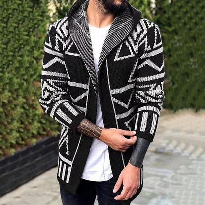 Herren Strickjacke Offen Vorne Modern Mit Muster