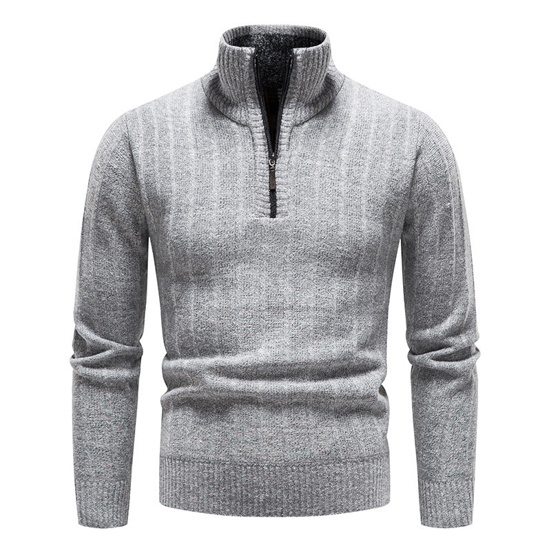 Herren Strickpullover Elegante Kurzjacke Stehkragen