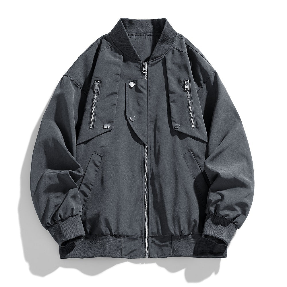 Herren Bomberjacke Modern Urban Style Funktionale Taschen - BerlinGlamour