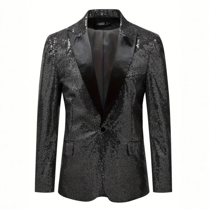 Eleganter Herren Blazer Smokey Pailletten Anzug