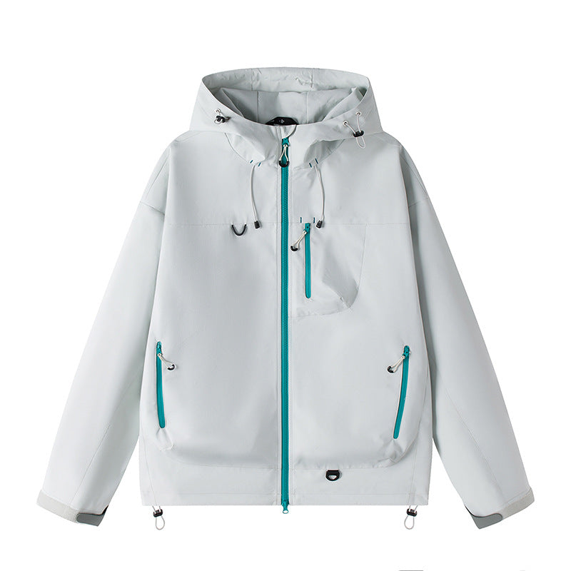 Herren Funktionsjacke Wasserdicht Verstellbare Kapuze