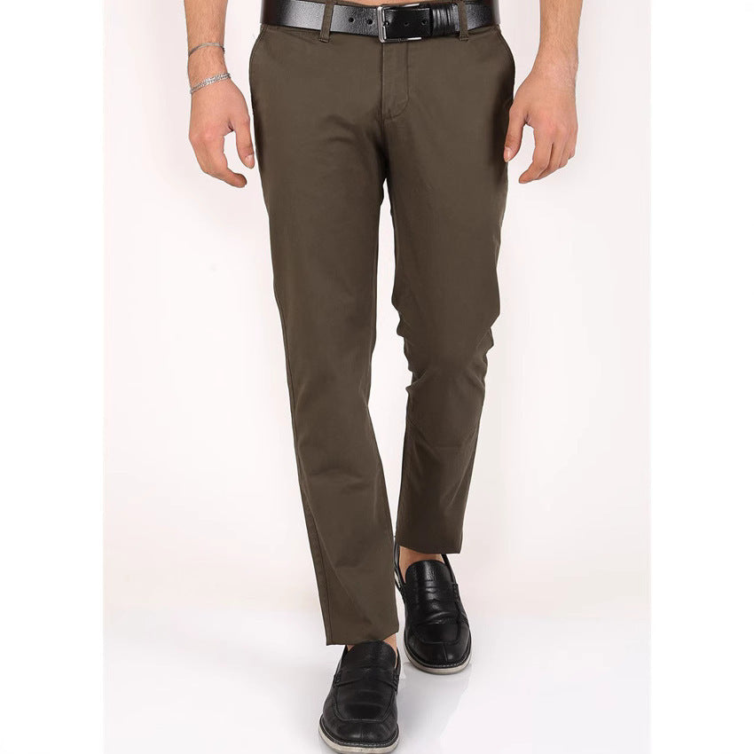 Herren Chino Hose Slim Fit Elastisch Bügelfrei