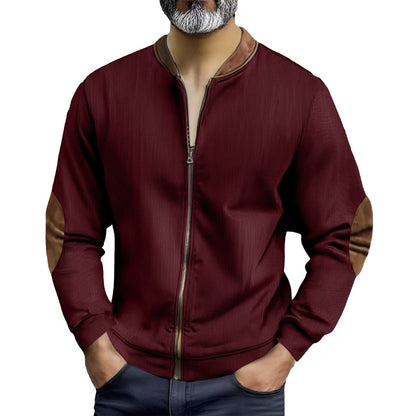 Herren Lederjacke Sportlich Modern mit Akzenten