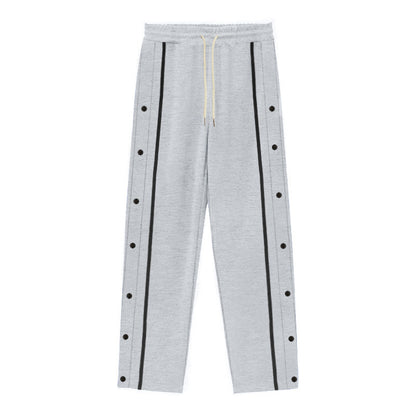Herren Sportliche Trainingshose mit Druckknöpfen Modern