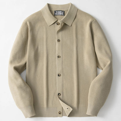 Herren Strickjacke Modern Kragen Hochwertig - BerlinGlamour
