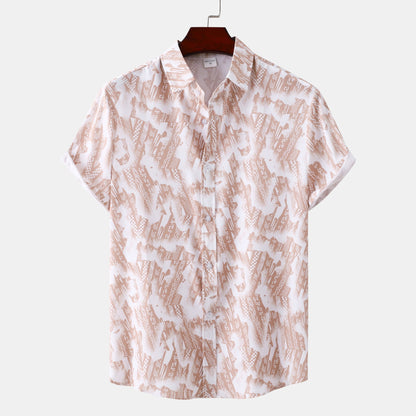 Herren Kurzarmhemd Modern Abstrakt Muster Trendy