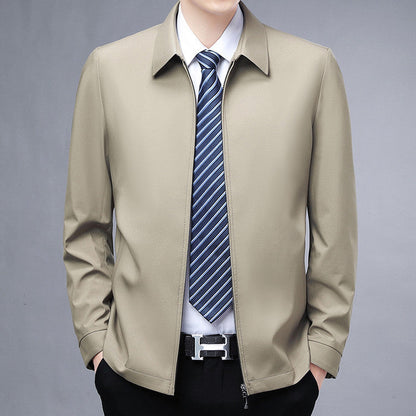 Herren Übergangsjacke Reißverschluss Kragen Modern