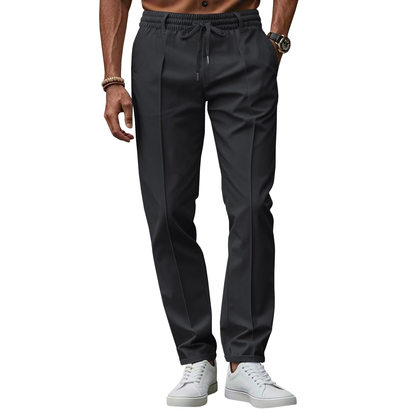 Herren Chino-Hose Elegant Mit Elastischem Bund