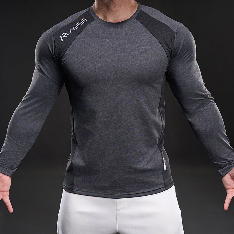 Herren Laufshirt Atmungsaktiv Langarm Mesh Funktionsshirt