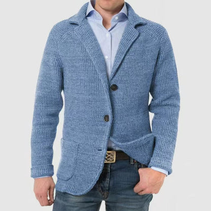 Herren Strickjacke Modisch Gestreift Elegant