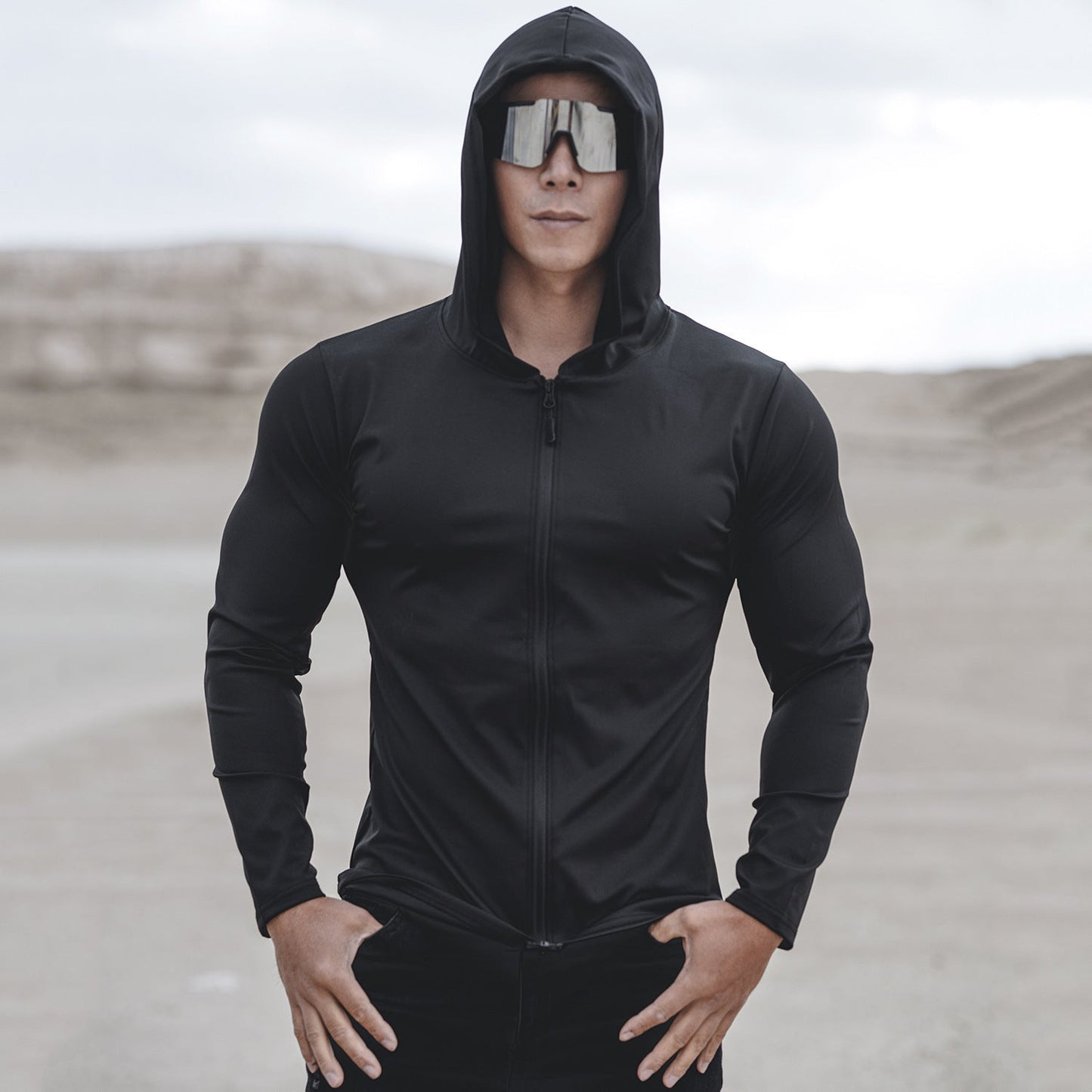 Herren Funktionsjacke Wasserdicht Sportlich mit Kapuze