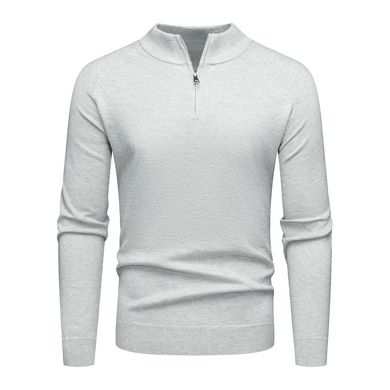 Herren Pullover Modern Kurz Reißverschluss Style