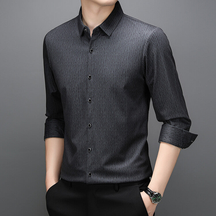 Herren Hemd mit feiner Struktur Moderne Businessstyle