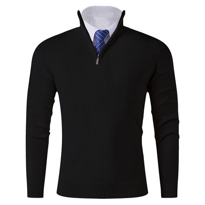 Herren Stehkragenpullover Eleganter Reißverschluss Pullover Modern