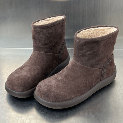 Damen Winterstiefel Bequem Wildleder Kuschelig Warm