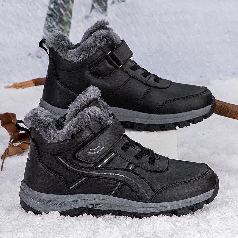 Damen Winterboots Warm Isoliert Klettverschluss