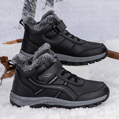 Damen Winterboots Warm Isoliert Klettverschluss
