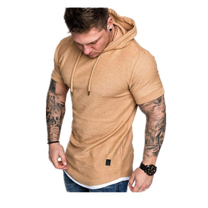 Herren Kurzarm Hoodie Lässig Modern Berlin Style