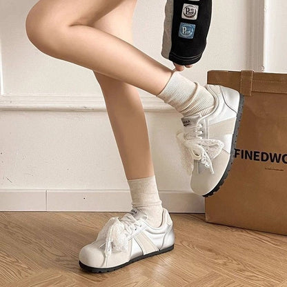 Damen Sneaker Weiche Komfort Schnürschuhe Frauen Sport
