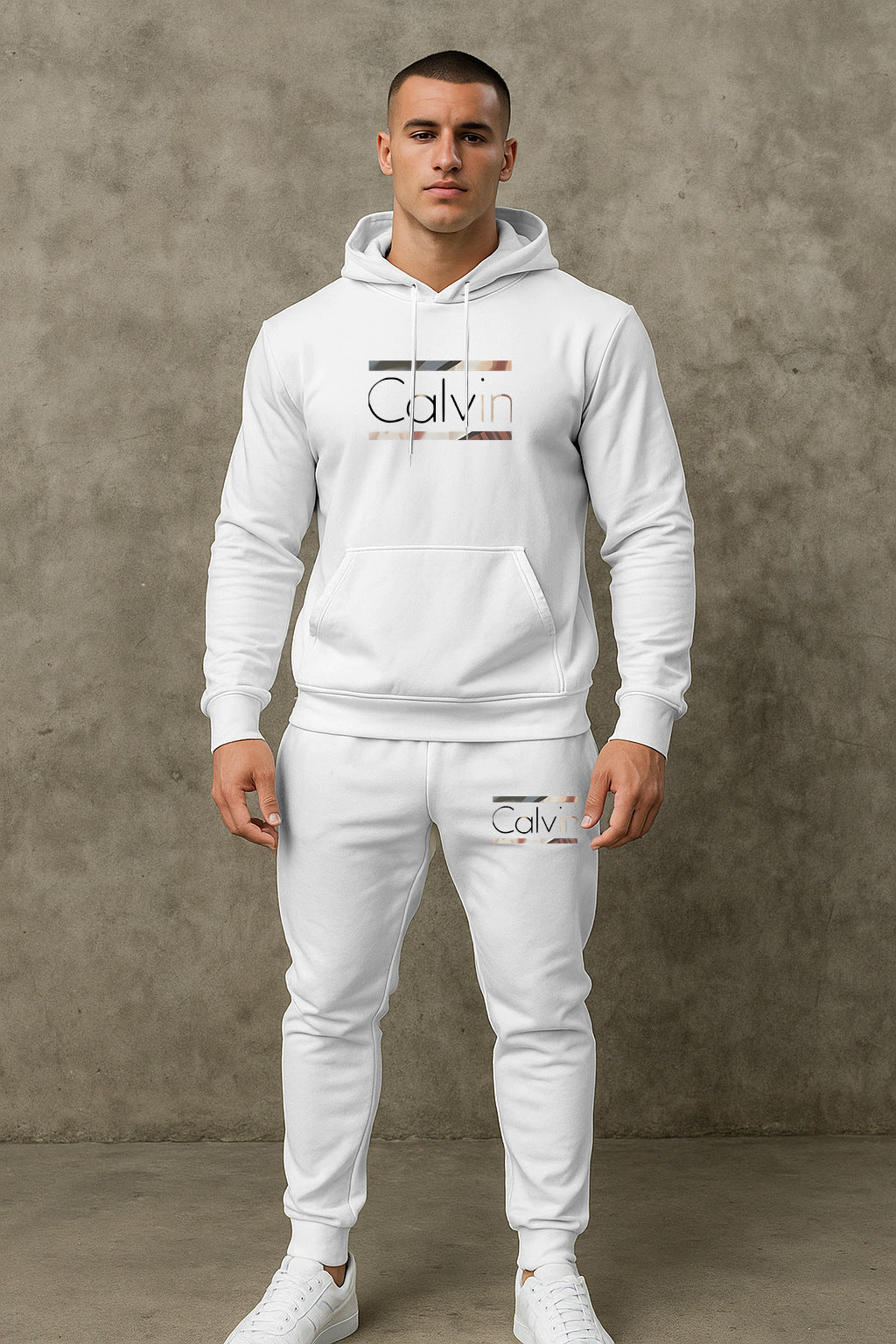 Herren Hoodie Sportlich Mit Jogginghosen Komplettsatz