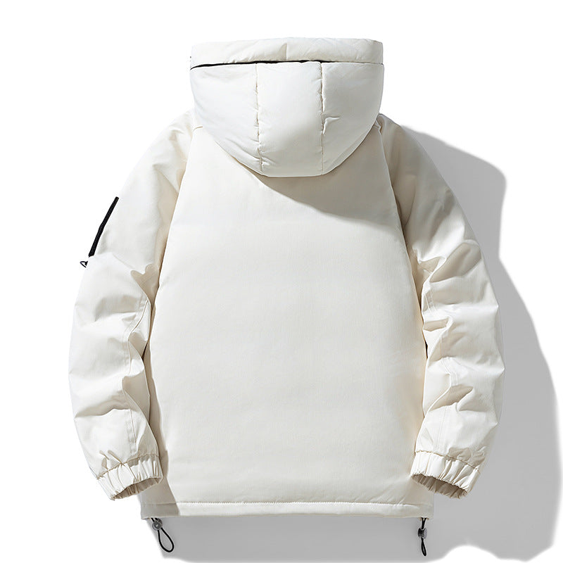 Herren Winterjacke Warm Gefüttert mit Kapuze und Taschen