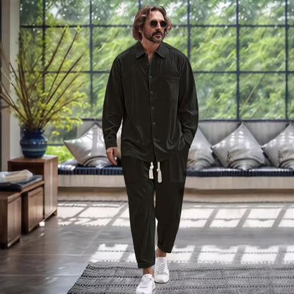 Herren Freizeitset Modern mit Satin-Oberfläche Hochwertig