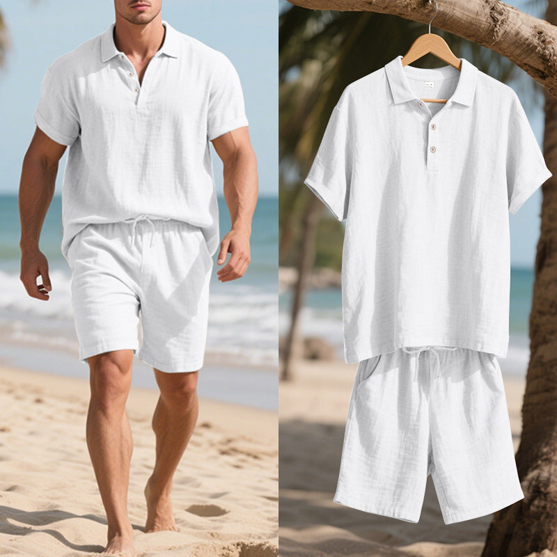 Herren Sommeroutfit Kurzarm Polo Shorts Modern - BerlinGlamour