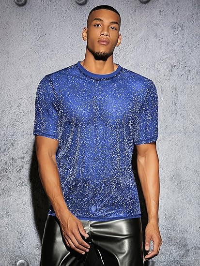 Männer T-Shirt Semi Rundhals Sexy Modern