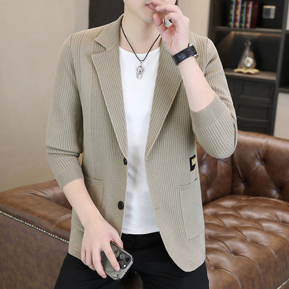 Herren Strickblazer Modern Lässig Einzigartig