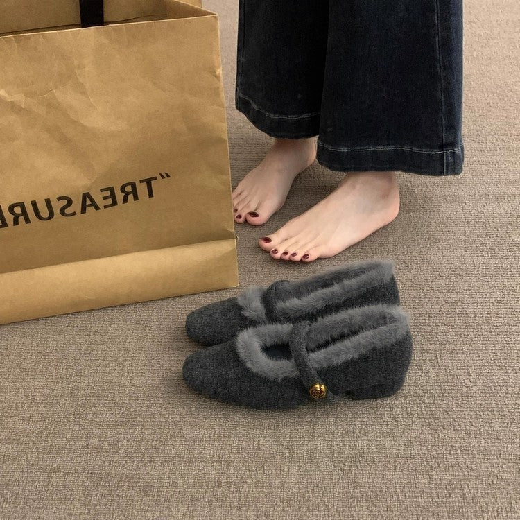 Damen Hausschuhe Flauschig Warm mit Riemen Luxus Qualität - BerlinGlamour
