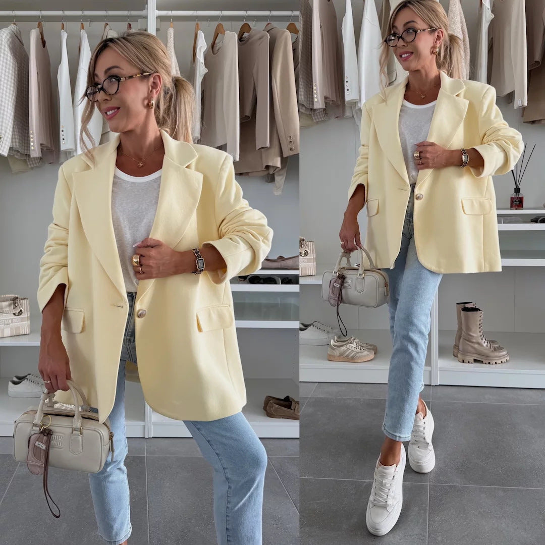Damen Oversized Blazerjacke Großformatig Nachhaltig Modern