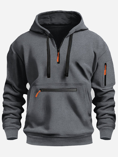 Funktionspullover Herren Kapuzenpullover Sportlich Modern
