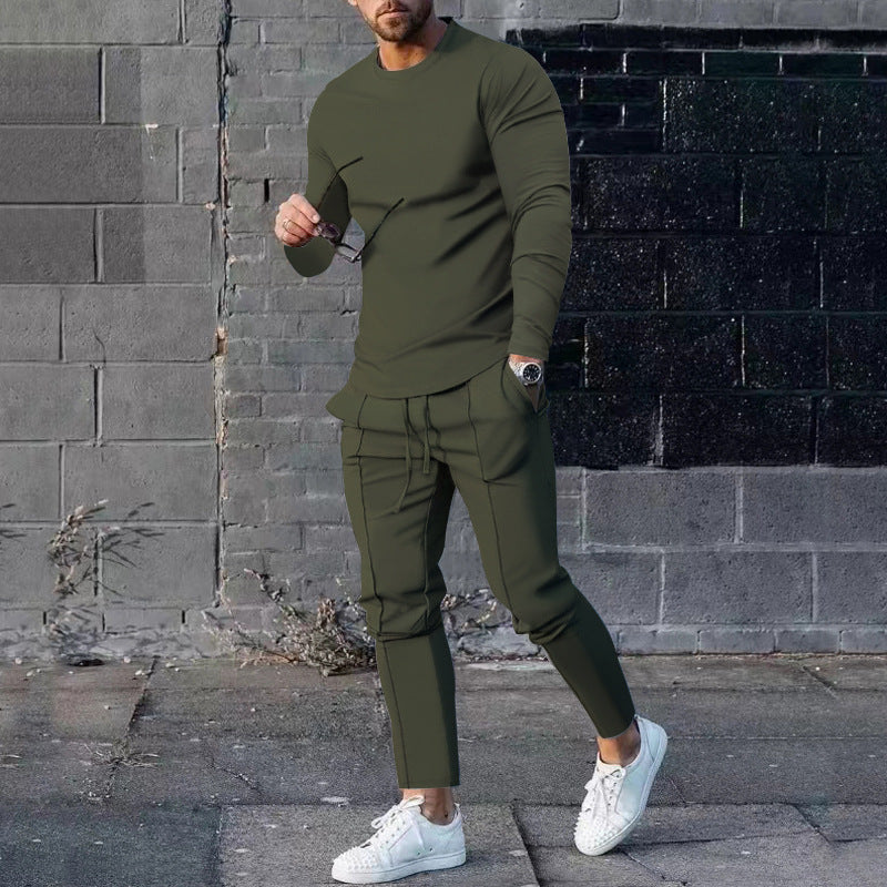 Herren Longsleeve mit stylischen Jogginghosen Modern Sportlich