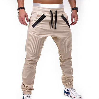 Herren Jogginghose Modern mit Reißverschlusstaschen und Rippdetails