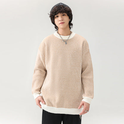 Grobstrickpullover Herren Großkaromodell Bequem