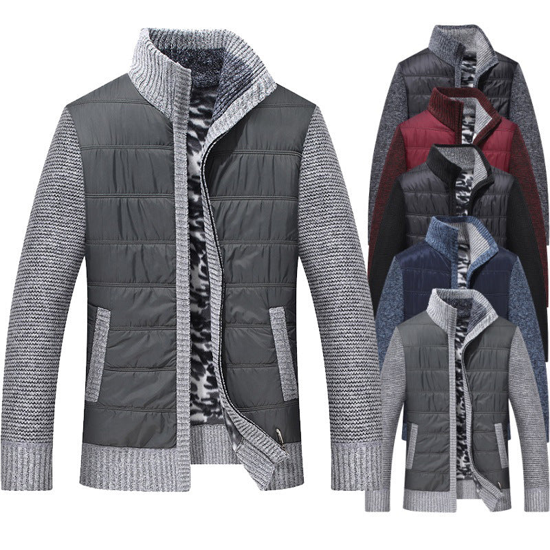 Herren Steppjacke Warm Gefüttert Kragenhoher Wintermantel - BerlinGlamour