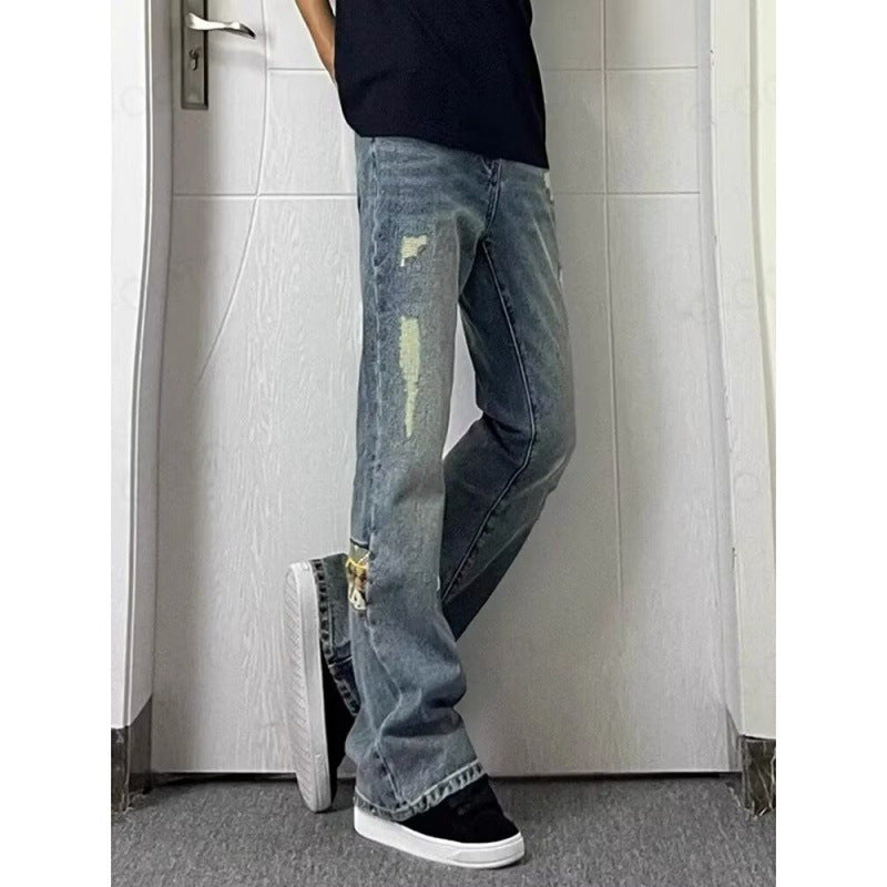 Herren Jeans Modern Lässig Mit Zierdetails