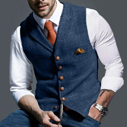 Herren Weste Elegante Slim Fit mit feinem Stoff