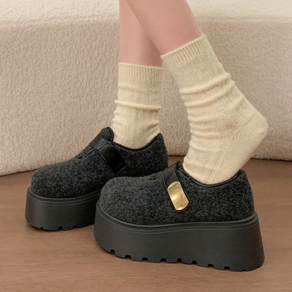 Damen Clogs Fleecegefüttert mit Riemen Warm Bequem