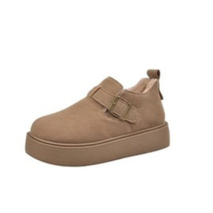 Damen Stiefeletten Bequem Wildleder Plateau Schuhe Modern