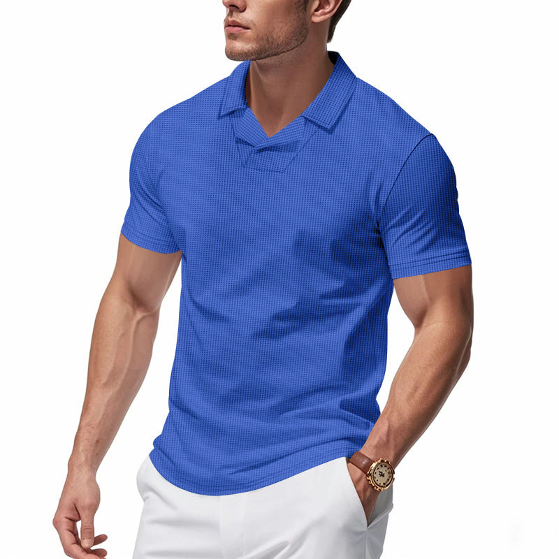 Herren Poloshirt Kurzarm Modern mit Struktur Optik