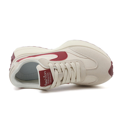 Damen Sneaker Retro Sportlich Bequem mit Dämpfung