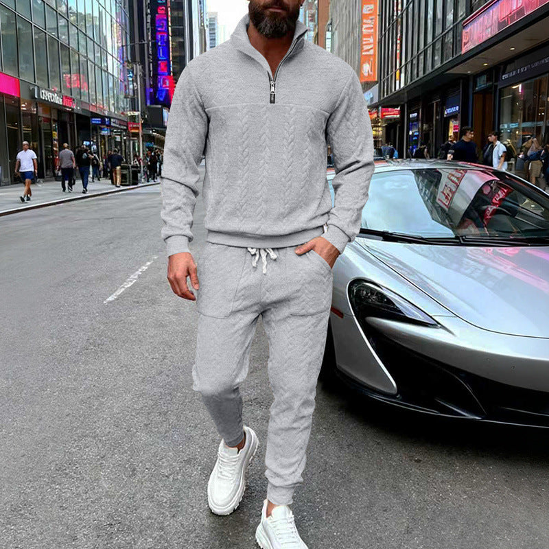 Herren Sportset Sweatjacke Hose mit Reißverschlusstaschen - BerlinGlamour