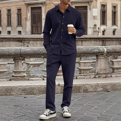 Herren Freizeitanzug Modern mit Hemd und bequemer Hose