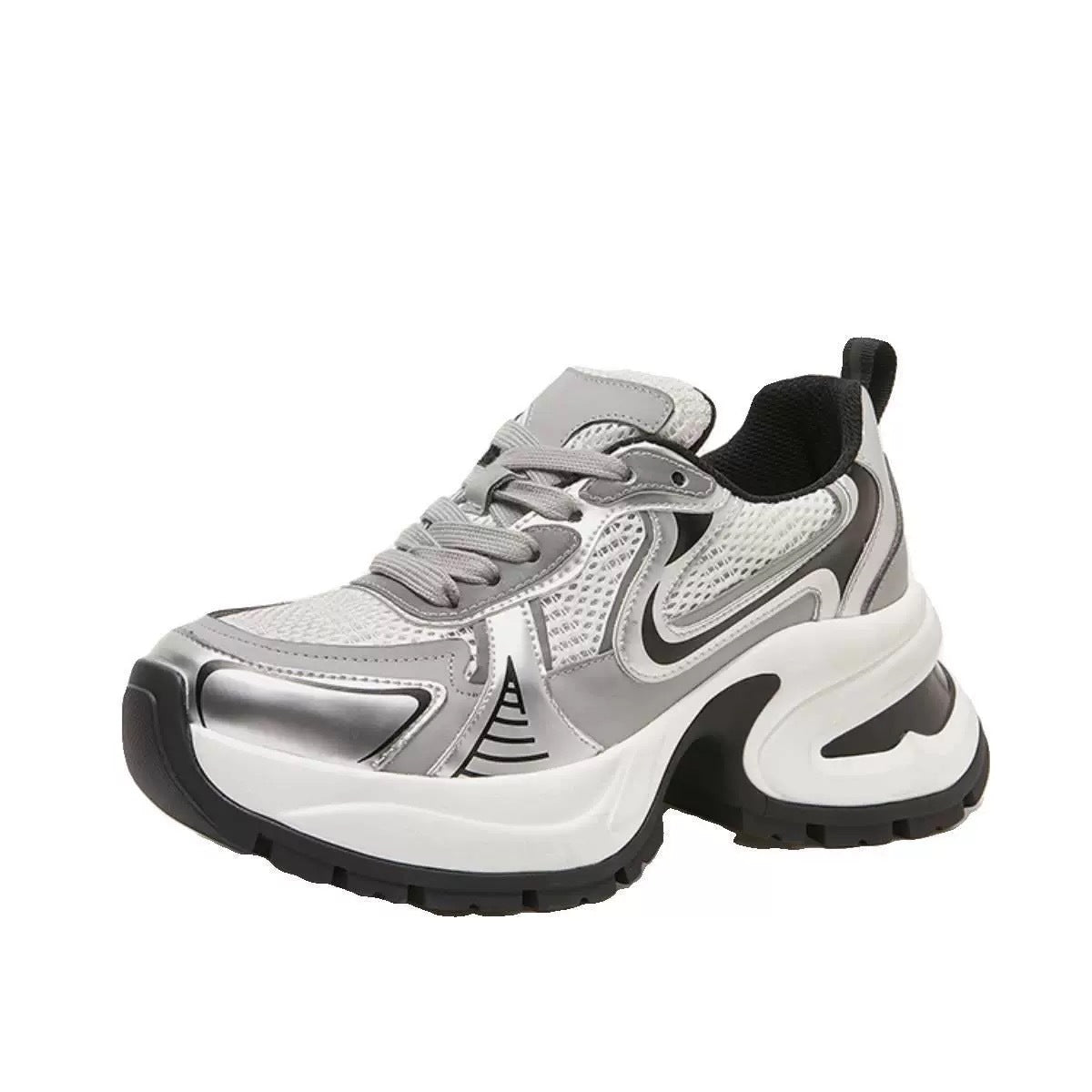Damen Sneaker Sportlich Chunky Atmungsaktiv Komfortschuhe