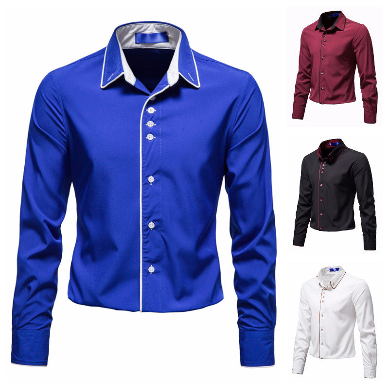 Herren Hemd Elegantes Design mit Kontrast - BerlinGlamour