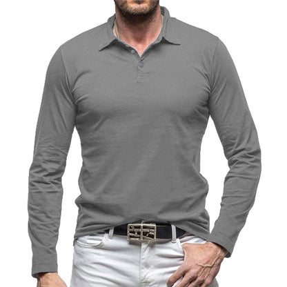 Herren Poloshirt Langarm Modern Slim Fit