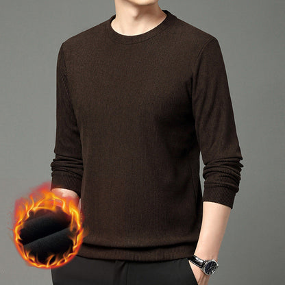 Herren Pullover Wärmer Rundhals Aus Merino-Wolle