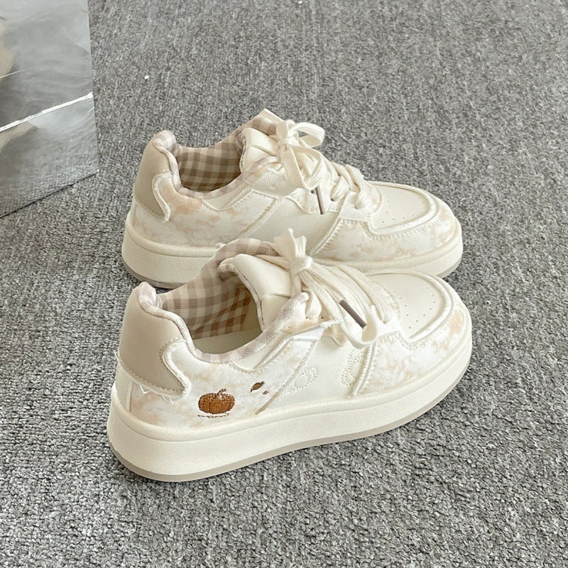 Damen Sneaker Tiermotiv Komfortabel Weiße Sportschuhe - BerlinGlamour