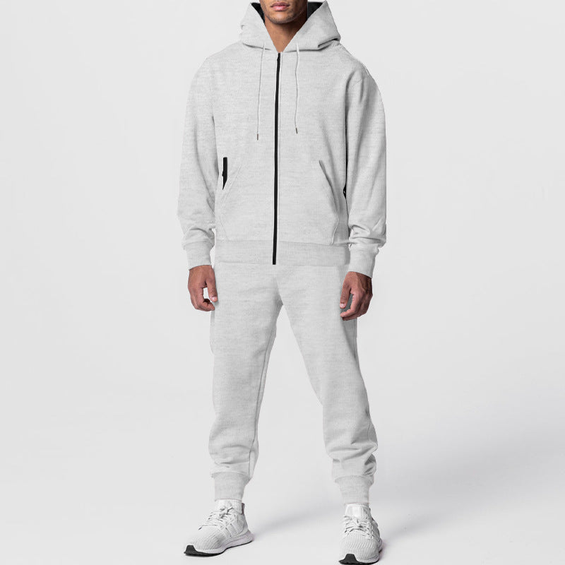 Herren Hoodie Sportlich Mit Reißverschluss Jogginghose Set